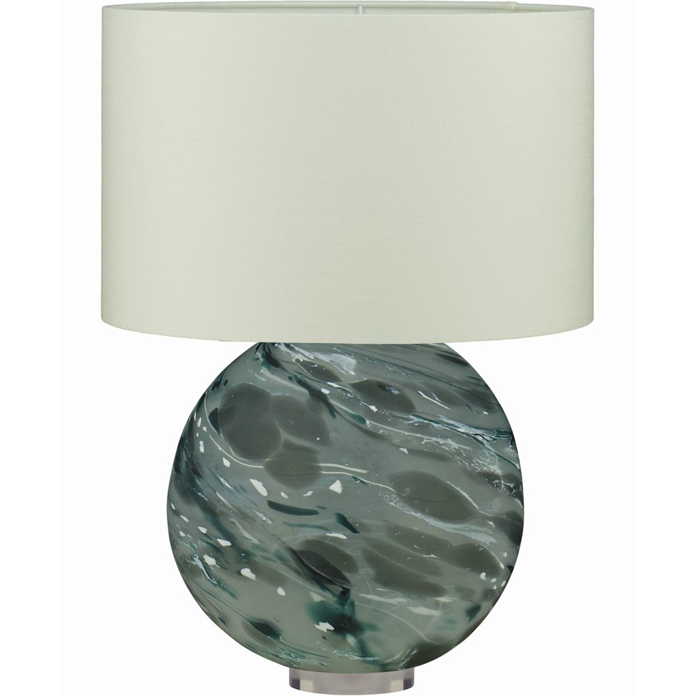 Nyla Crystal Glass Table Lamp by William Yeoward in Slate Grey